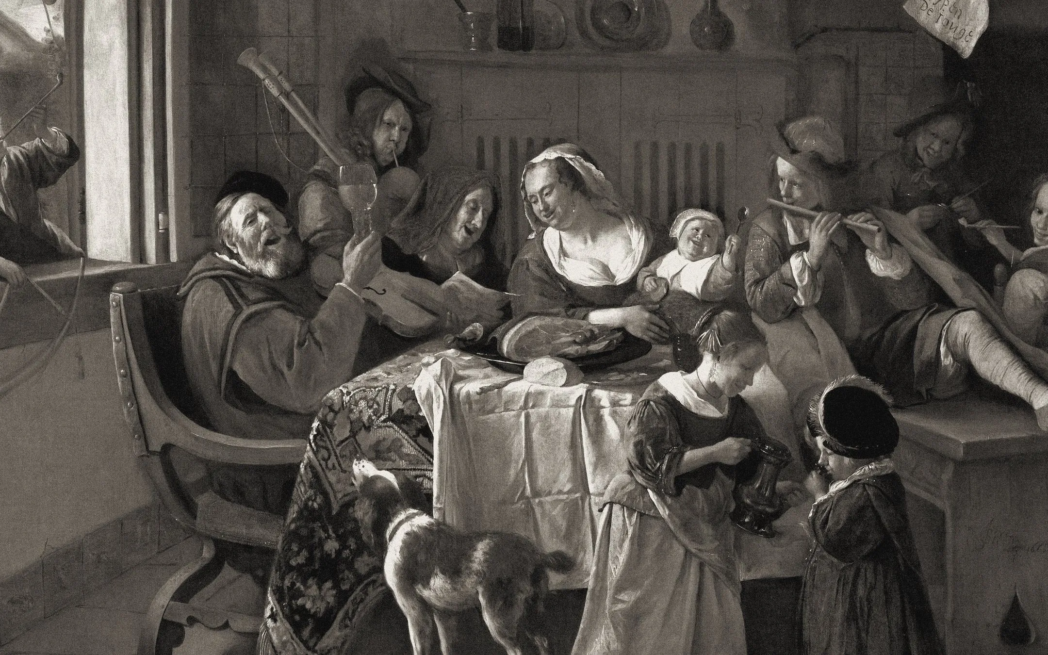Ян Стен, «Весёлое семейство», 1668